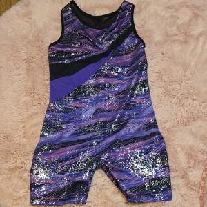 Danskin Purple and Black Dance Leotard